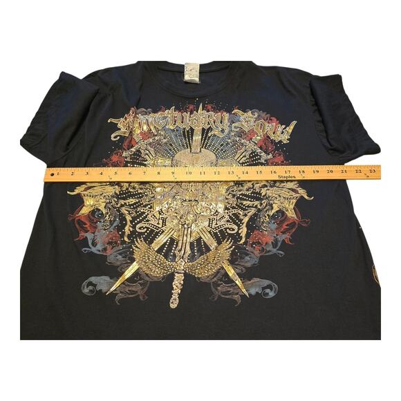 CH Apparel Sanctuary Soul Pullover Tshirt Mens Size XL Skull Swords Gothic Punk - Picture 8 of 10